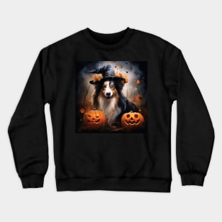 Halloween Collie Crewneck Sweatshirt